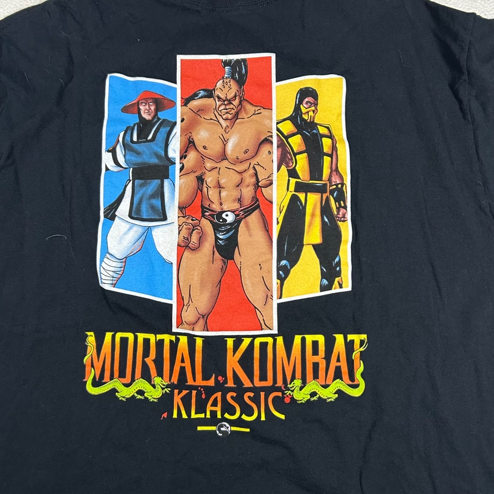 Mortal Kombat Klassic T-Shirt Mens 3X Black Graphic Goro‎ Raiden Scorpion Retro - Picture 5 of 7